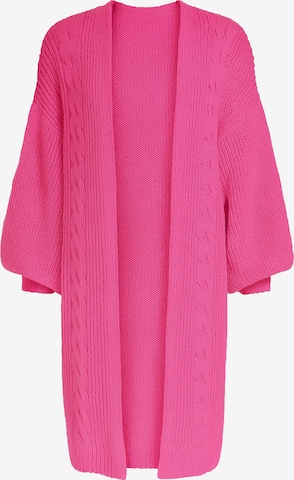 Elara Lang cardigan i pink: forside