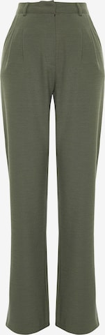 Pantaloni con piega frontale di Trendyol in verde: frontale