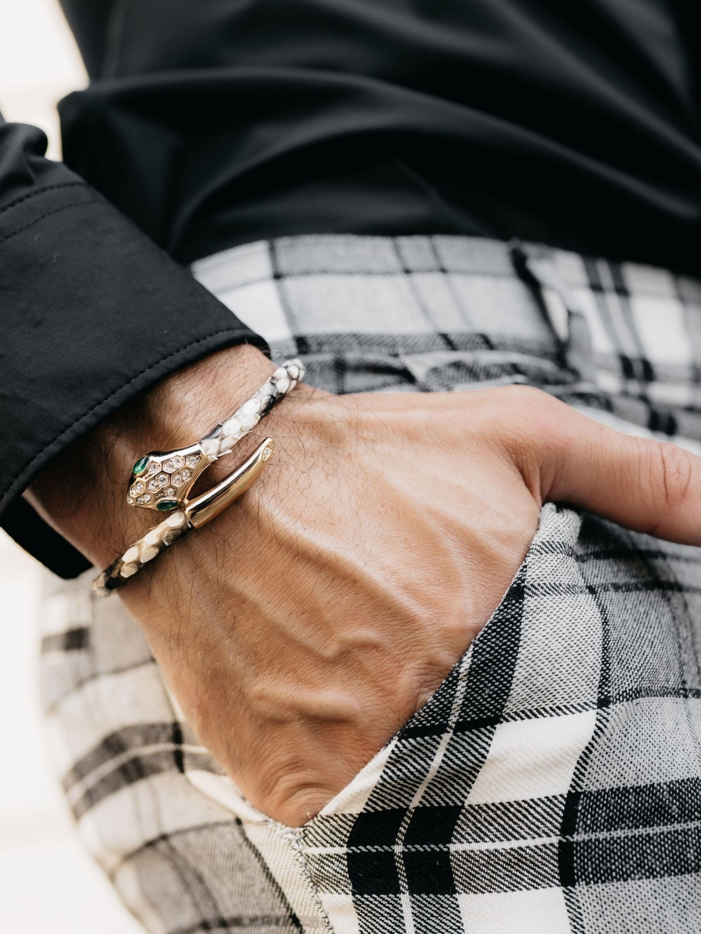 GT Collection Bracelet 'Snake Head' in Brown