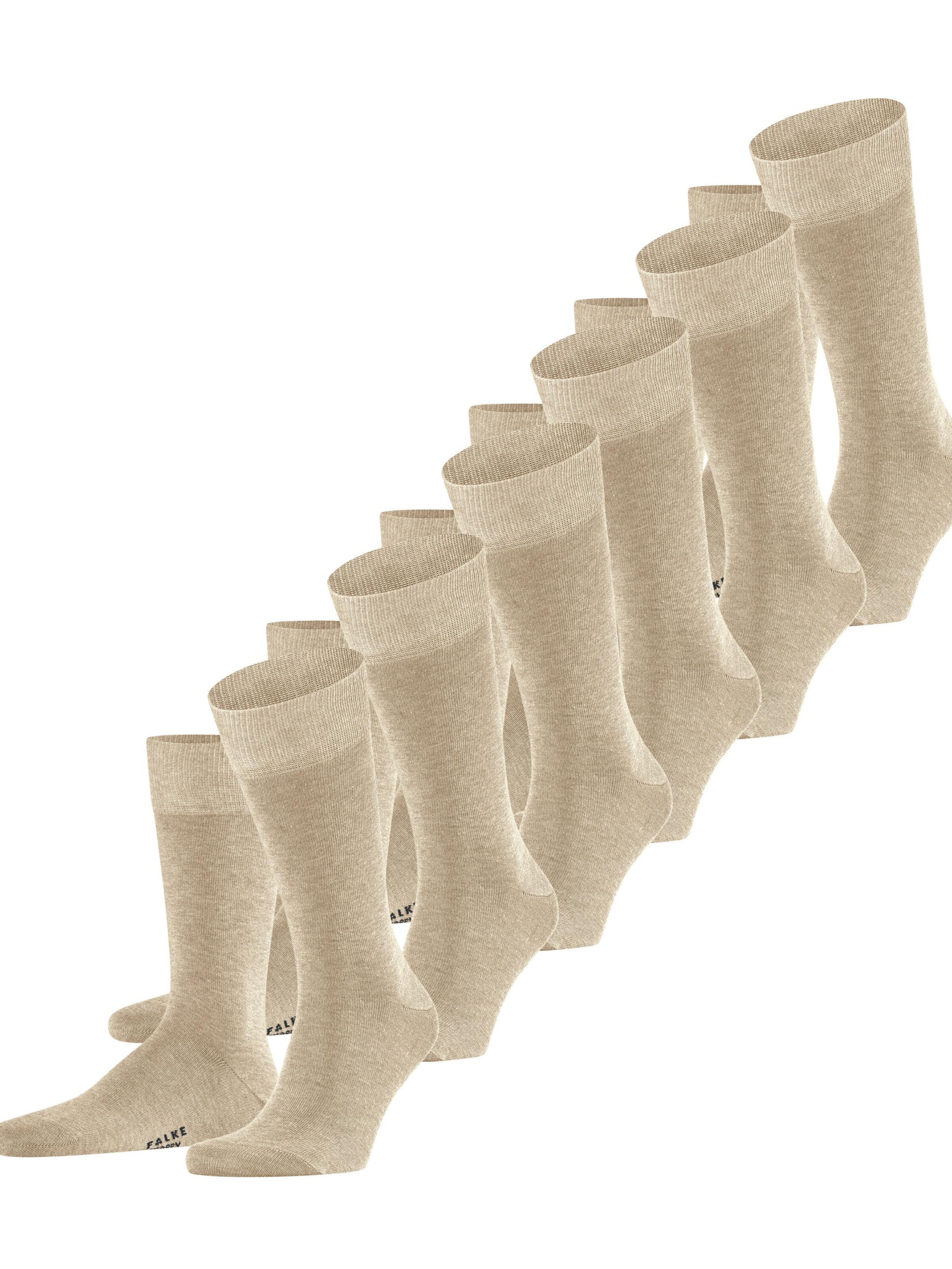 FALKE Socks 'Happy 6-Pack' in Beige: front