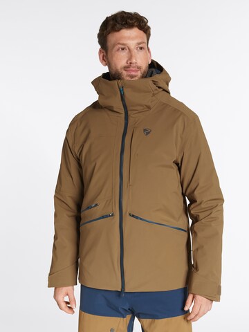 ZIENER Athletic Jacket 'TAHAN' in Brown: front