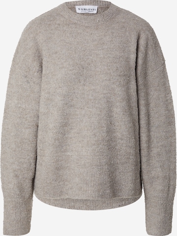 Pull-over Sublevel en beige : devant
