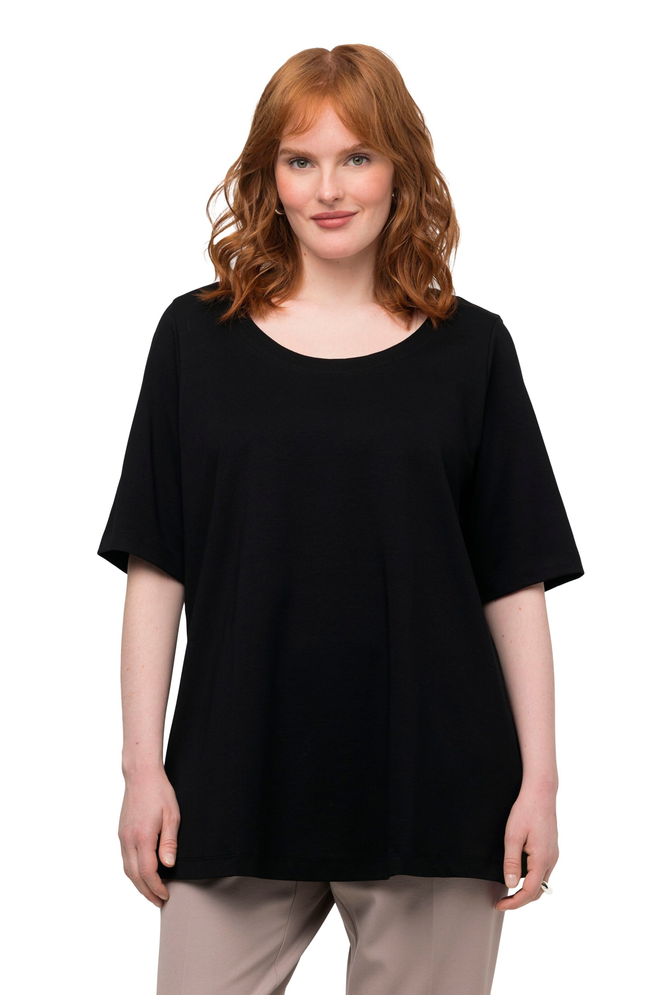Ulla Popken Shirt in Black: front