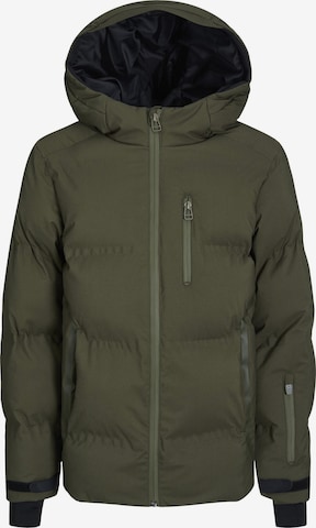 Jack & Jones Junior Winter Jacket in Green: front