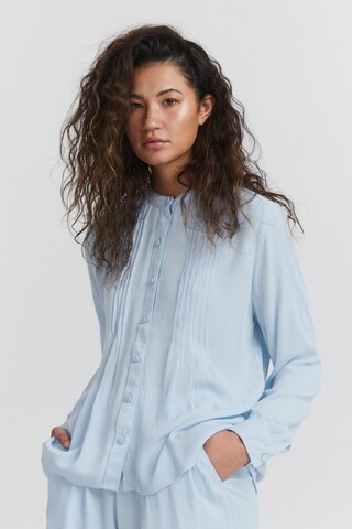 ICHI Blouse 'MARRAKECH SO' in Blauw: voorkant