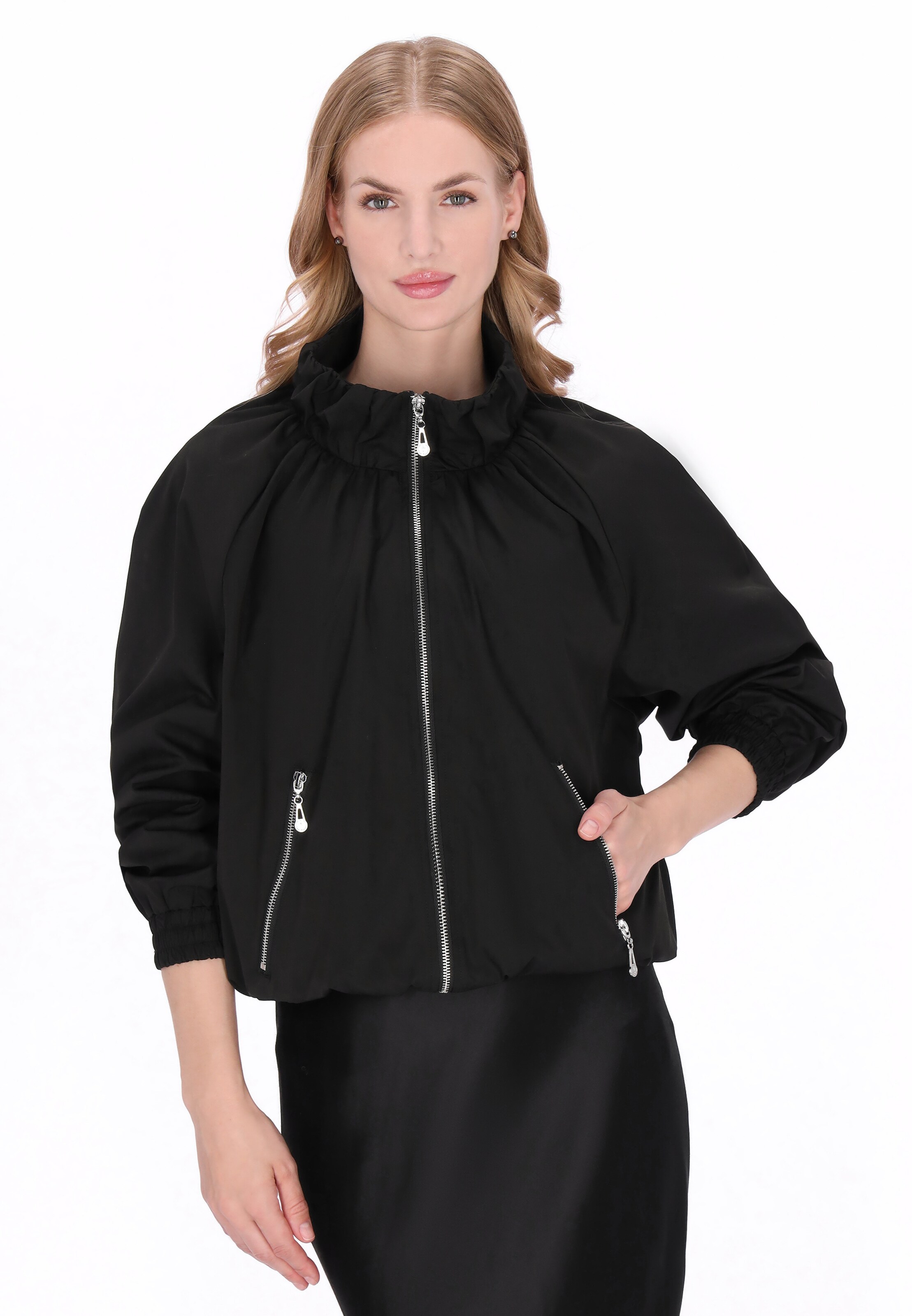 DreiMaster Klassik Between-Season Jacket 'Classic' in Black: front