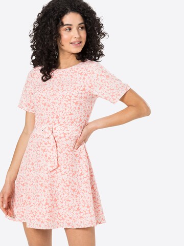 Fashion Union Zomerjurk 'AMBER' in Roze: voorkant