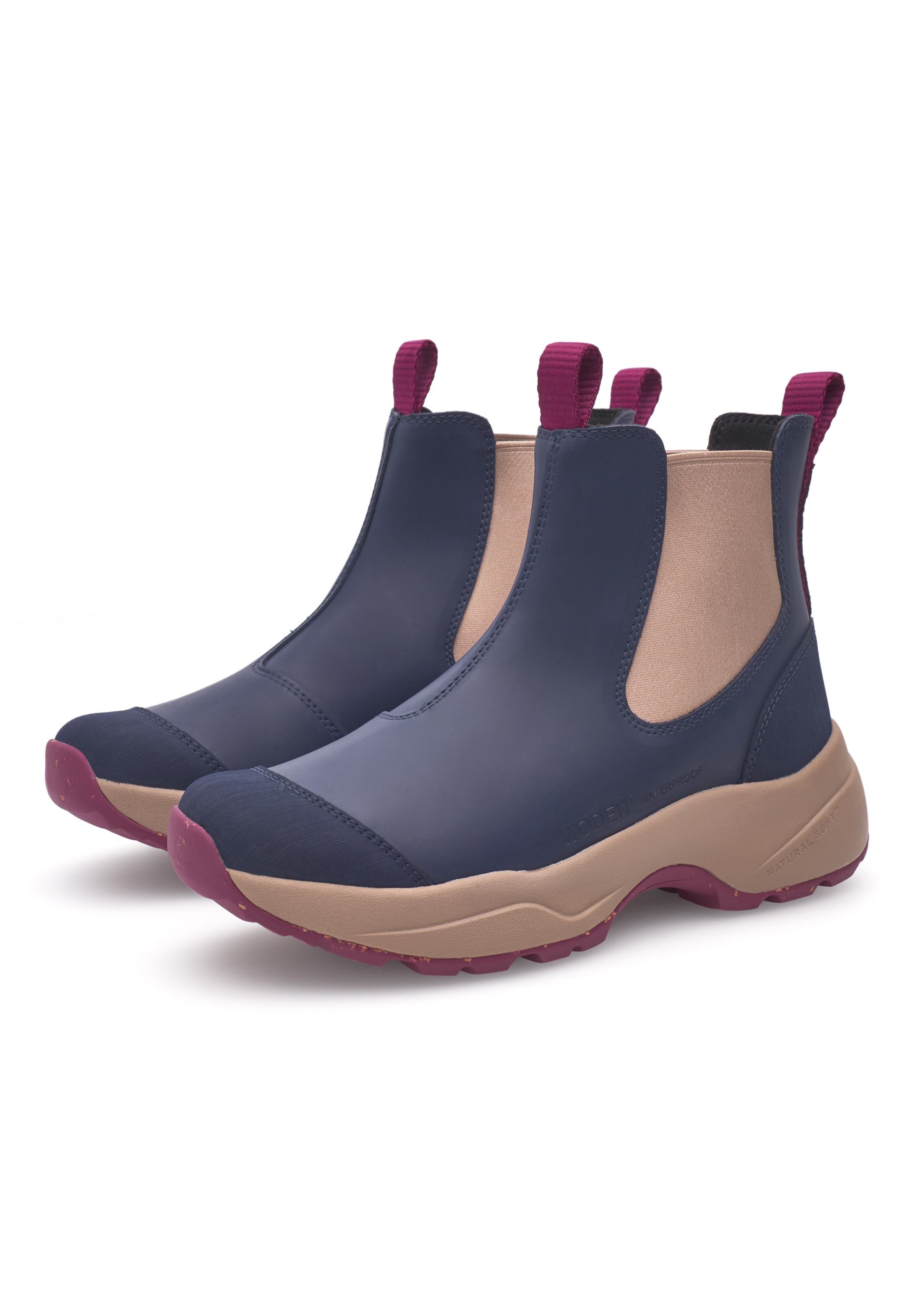 WODEN Chelsea boots 'Siri' in Blauw: voorkant