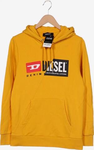 DIESEL Sweatshirt & Zip-Up Hoodie in M in Yellow: front