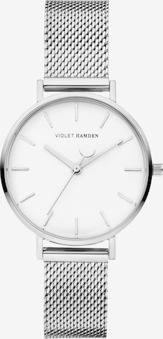 Violet Hamden Analog Watch in Silver: front