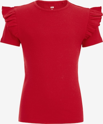 sarkans WE Fashion T-Krekls: no priekšpuses