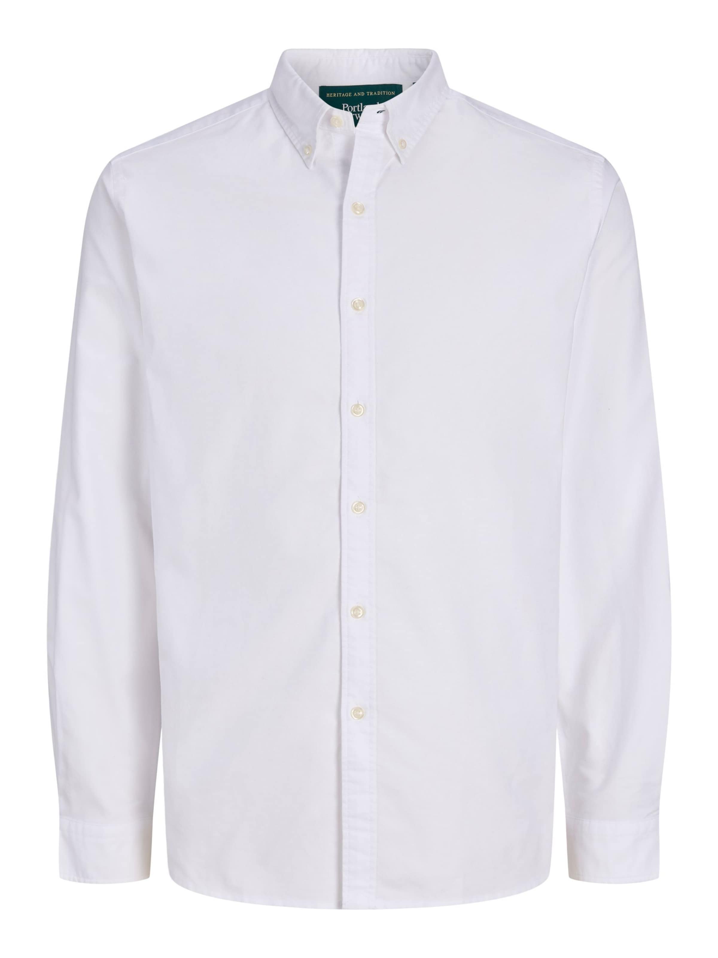 Portland Outerwear Company - Ajuste regular Camisa de negocios en blanco: frente