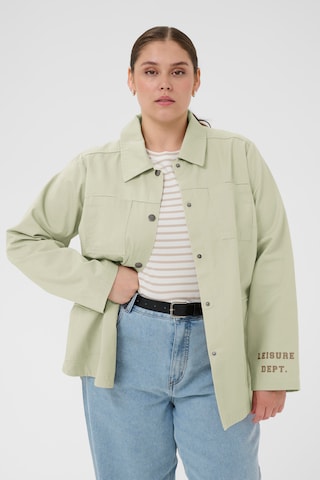 Veste mi-saison 'KCCicana' KAFFE CURVE en beige : devant