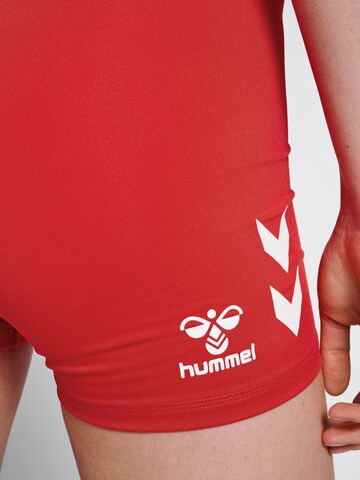 Hummel - Skinny Calças de desporto em vermelho