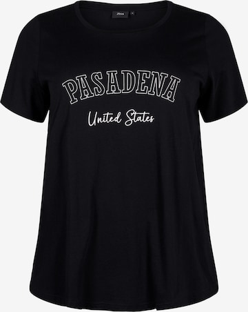 Tricou 'VELIN' de la Zizzi pe negru: față