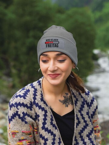Youth Designz Beanie 'Freitag wird geladen' in Grey