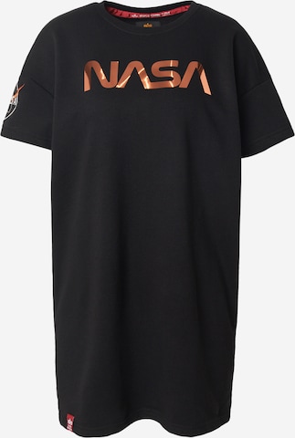 ALPHA INDUSTRIESMajica 'NASA' - crna boja: prednji dio