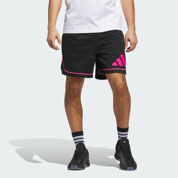 ADIDAS PERFORMANCE Loosefit Sportbroek in Zwart: voorkant