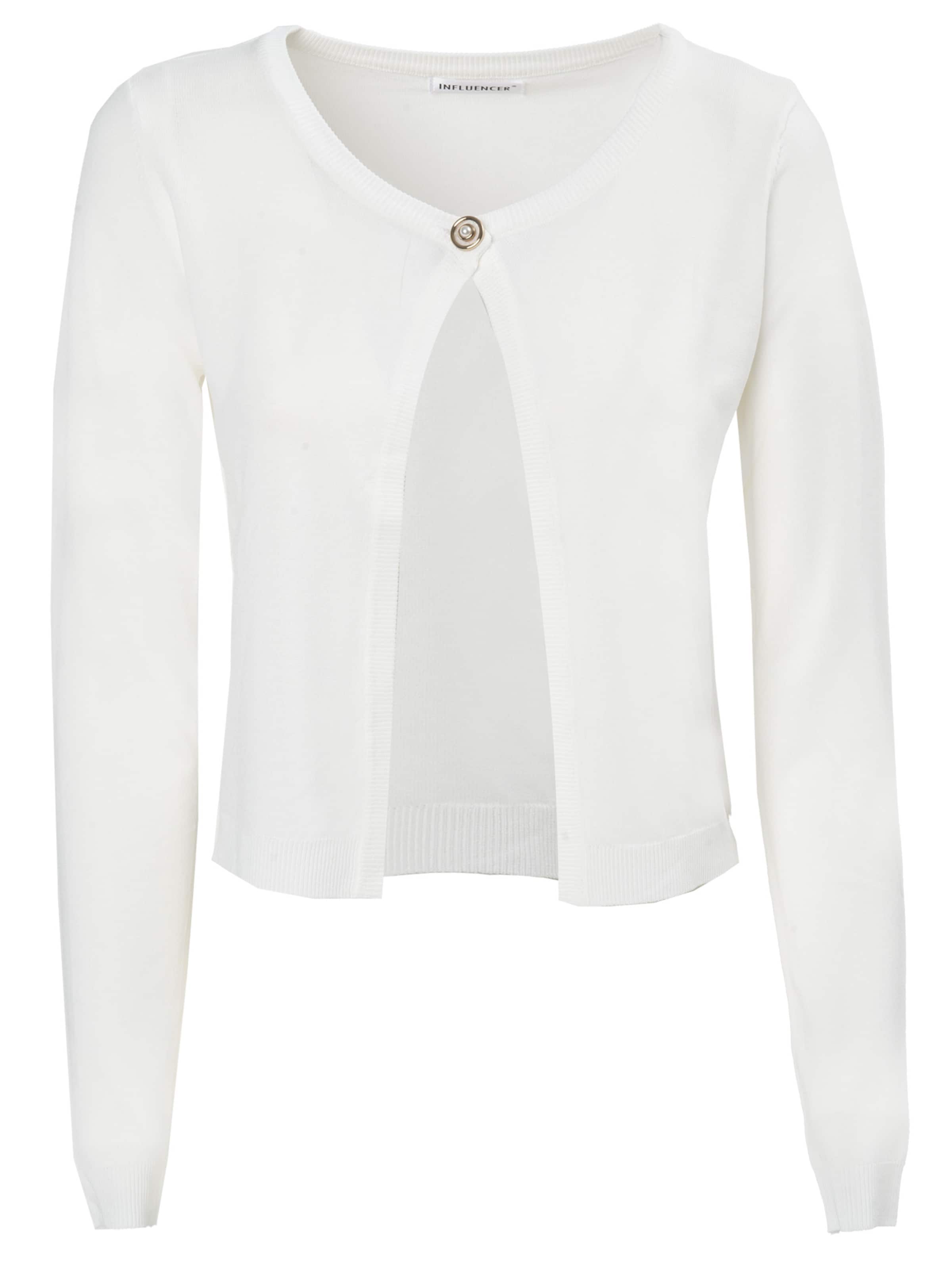 Influencer Knit cardigan in White: front