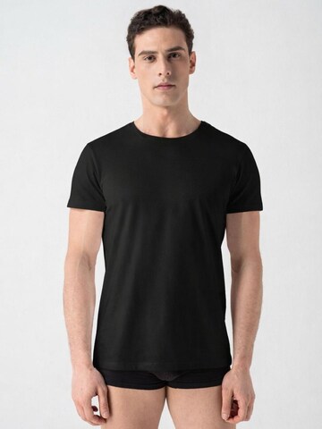 Burnell & Son Undershirt 'Rundhals Kurzarm Unterhemden' in Black