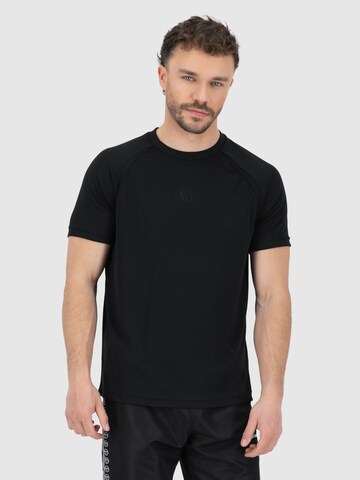Sergio Tacchini Performance shirt 'Rispecchio' in Black: front