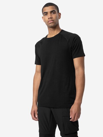 4F - Camiseta funcional en negro: frente