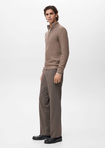 MANGO MAN Knit Cardigan 'Parkz' in Brown