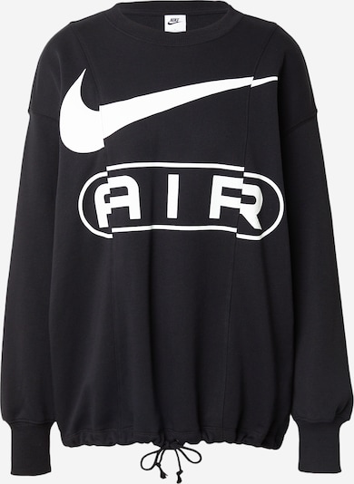 Nike Sportswear Sweatshirt 'Air' in de kleur Zwart / Wit, Productweergave