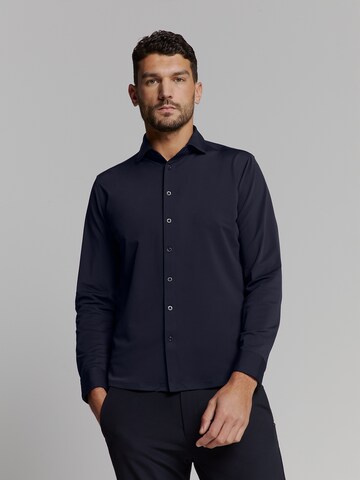 No Excess Regular fit Overhemd in Blauw: voorkant