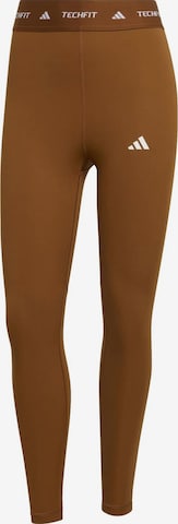 ADIDAS PERFORMANCE Sports trousers 'TF 7/8' in Brown: front