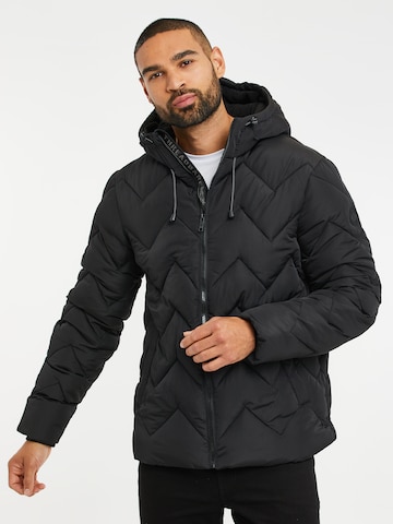 Threadbare Übergangsjacke 'Sandey' in Schwarz: Vorderseite