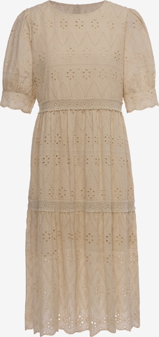 Usha Jurk in Beige: voorkant