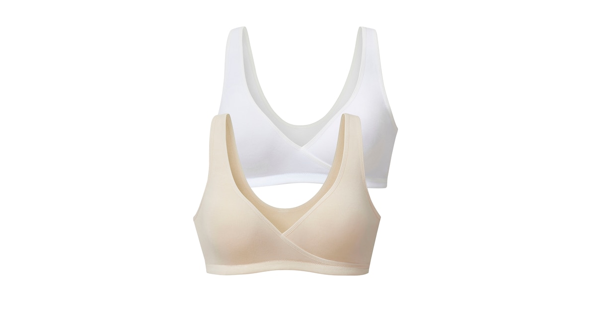 Herzmutter Reggiseno Allattamento - Reggiseno Gravidanza - Senza Cuciture - Reggiseno per Futura Mamma - Senza Ferretto - 5220 (S-M, Beige/Rosa Herzmutter Reggiseno Allattamento - Reggiseno Gravidanza - Senza Cuciture - Reggiseno per Futura Mamma - Senza Ferretto - 5220 (S-M, Beige/Rosa
