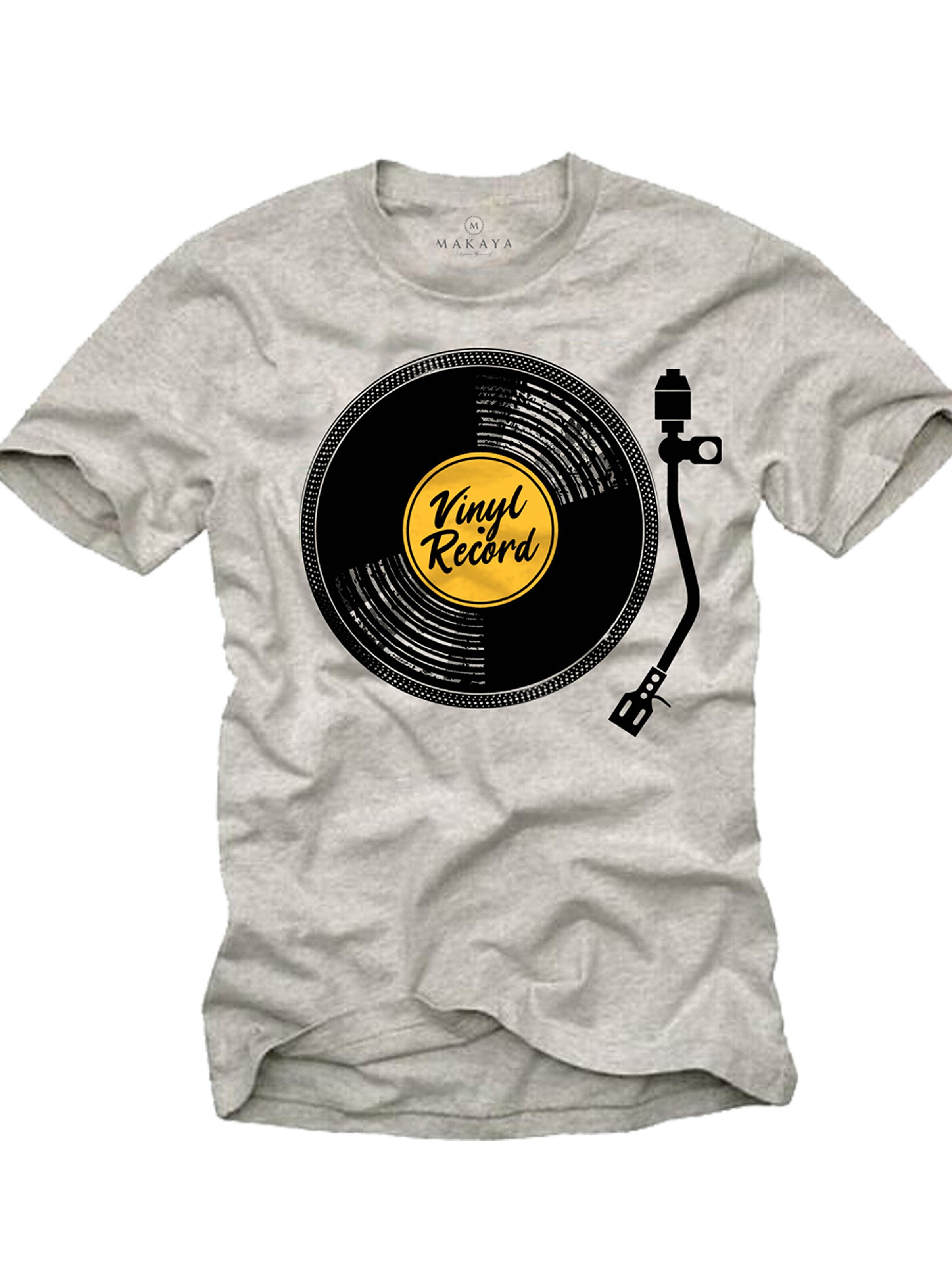 MAKAYA Shirt 'V-Record' in Grey: front
