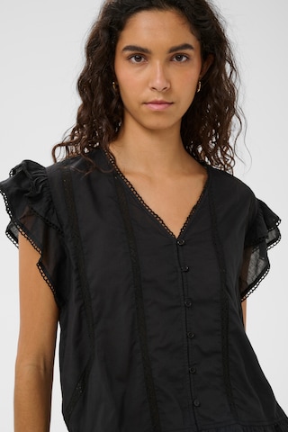 SOAKED IN LUXURY Bluse 'SLRuna' i sort