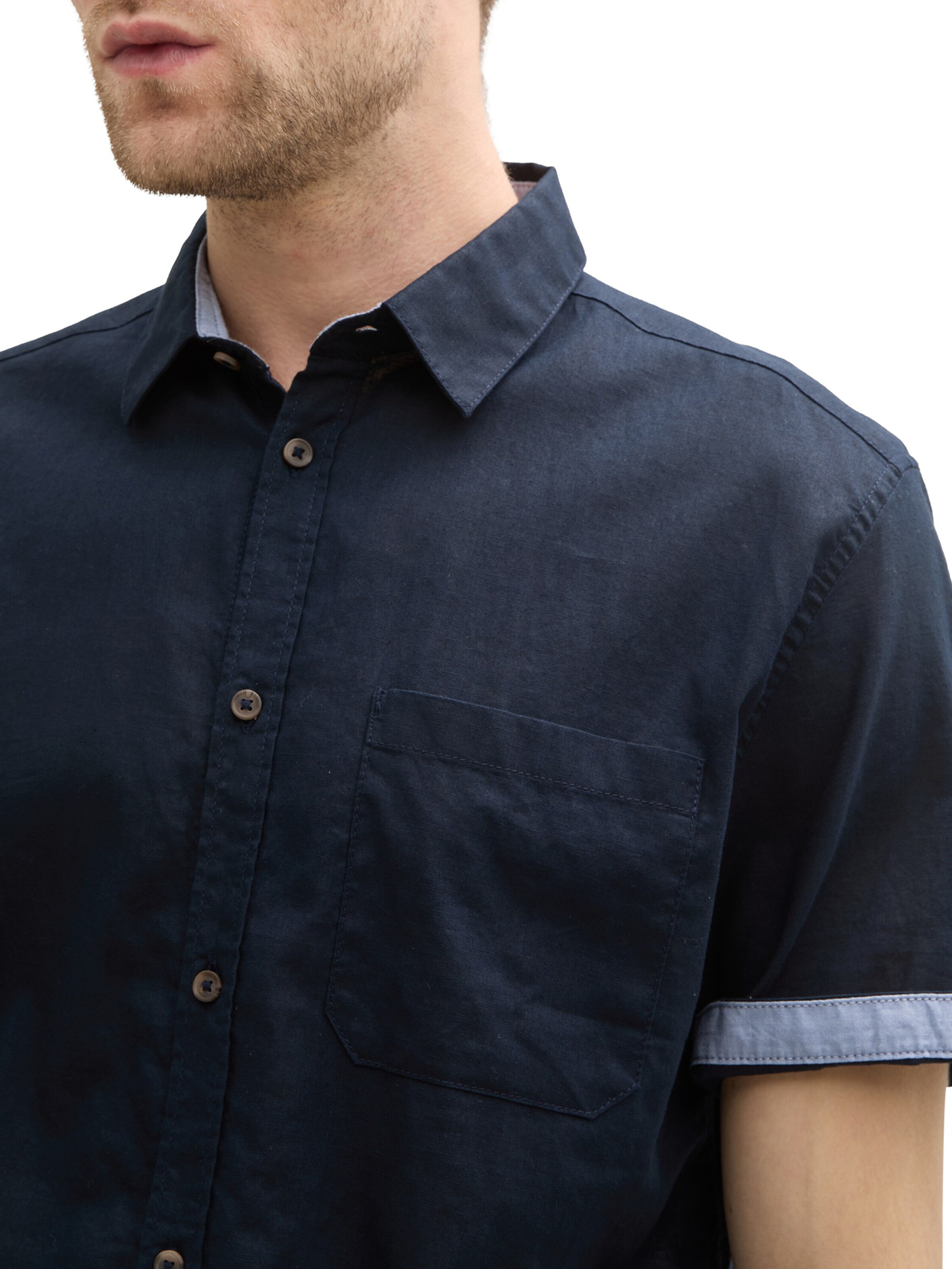 TOM TAILOR Rovný strih Košeľa - Modrá