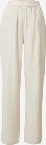 NA-KD Loose fit Trousers in White: front
