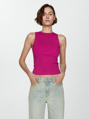 MANGO Knitted Top 'HERNAN' in Pink: front