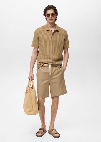 MANGO MAN Regular Hose 'Cabrera' in Beige