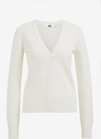 WE Fashion Knit cardigan in White: front