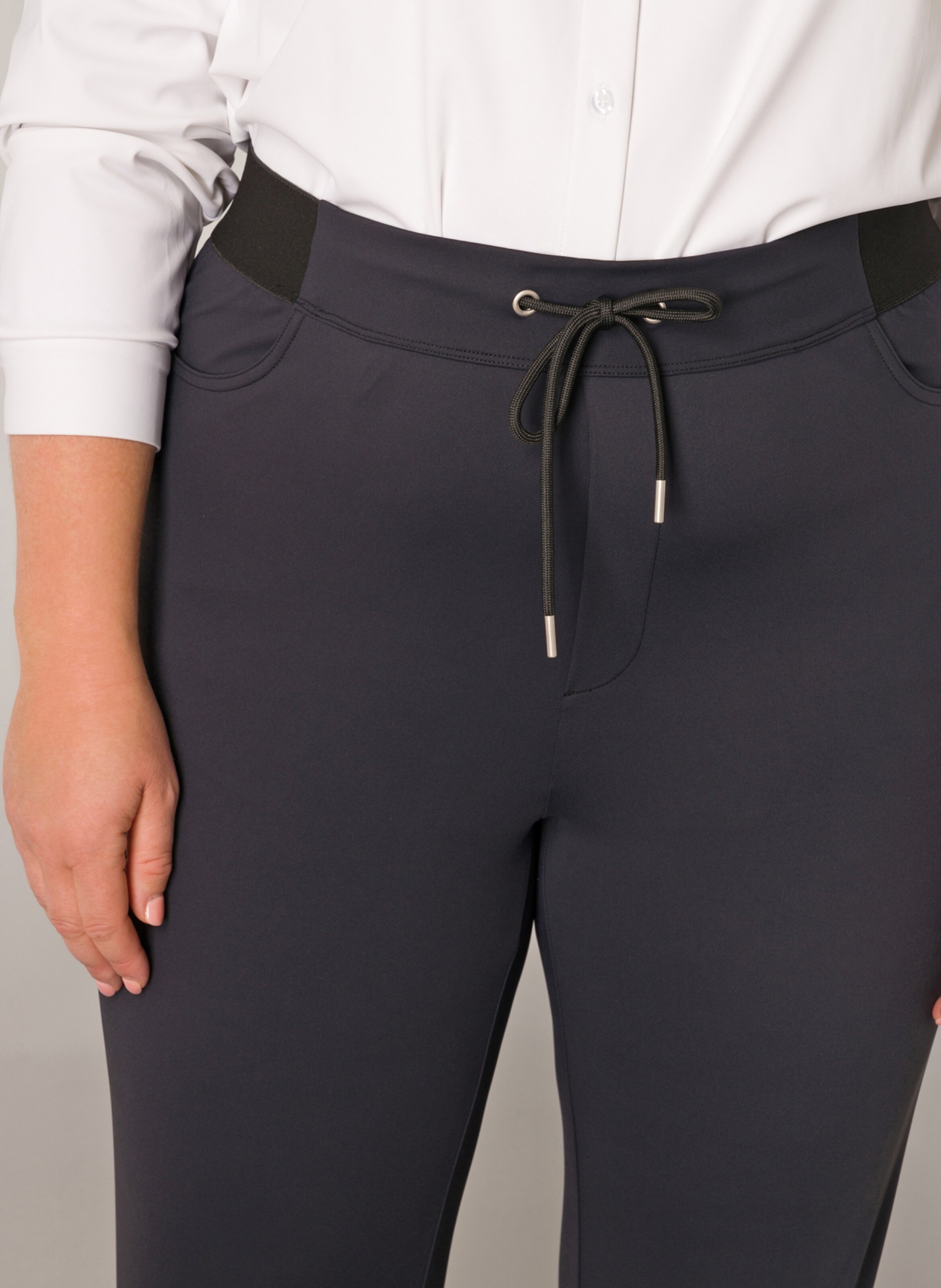 BASE LEVEL CURVY Regular Pants in Black