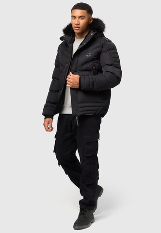 STONE HARBOUR Winter Jacket 'Romaan' in Black: front