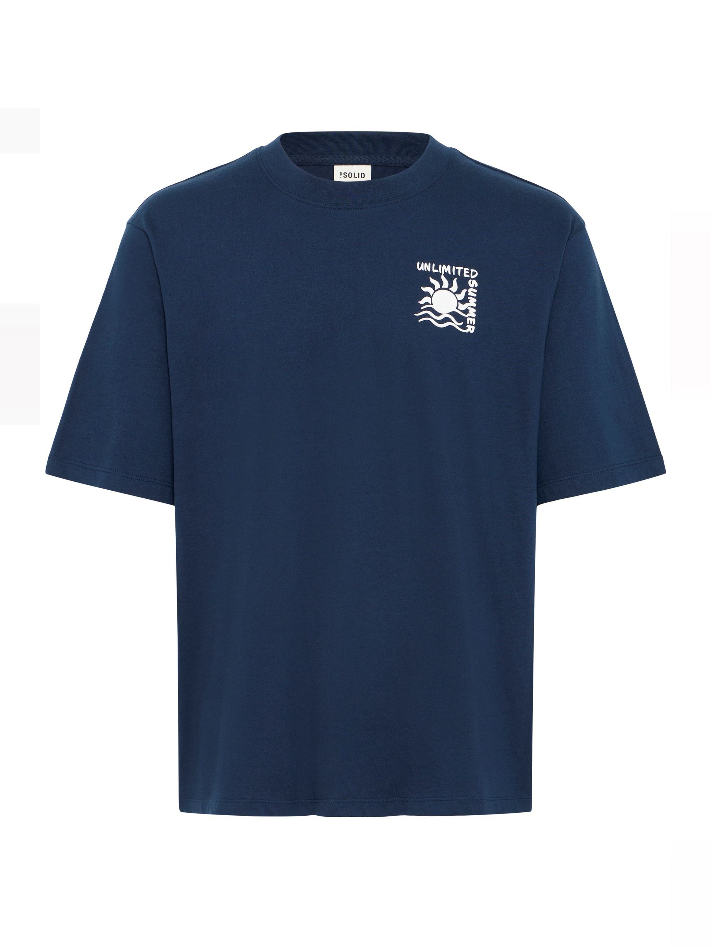 Maglietta 'ODANIEL' di !Solid in blu: frontale