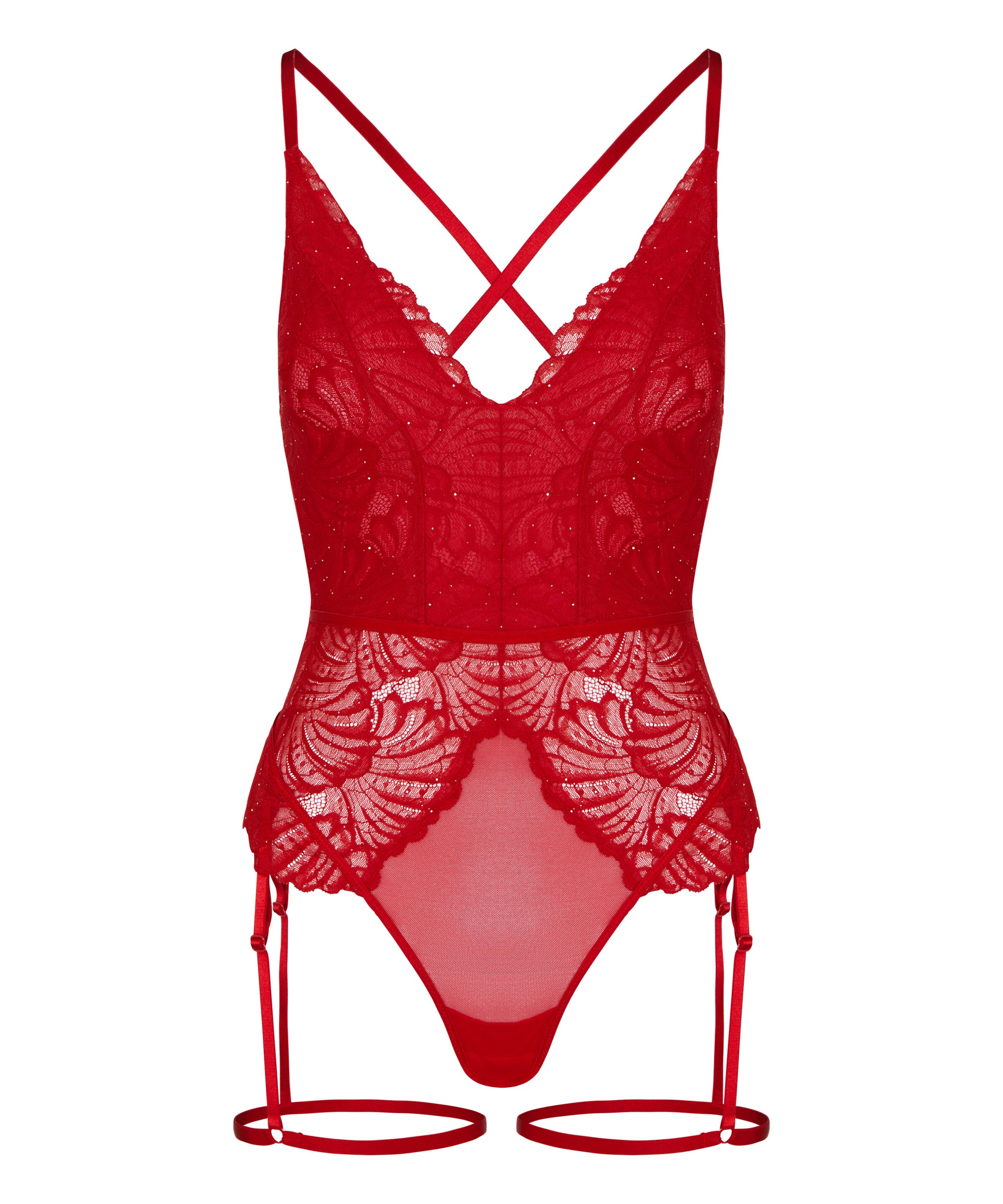 Hunkemöller Body 'Erica' en XS en rouge, Vue avec produit