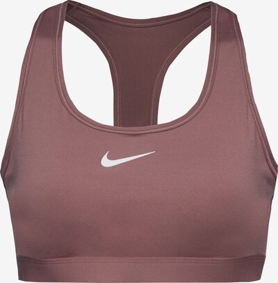 NIKE Soutien-gorge de sport 'Swoosh' en marron / blanc, Vue avec produit