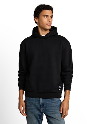 TOM TAILOR DENIM Sweatshirt 'Peanuts' i svart