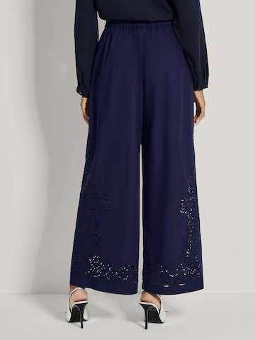 Wide Leg Pantalon à pince MADELEINE en bleu