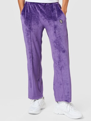 GCDS Regular Pants in Purple: front