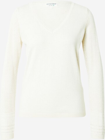 BONOBO Пуловер в бяло: отпред