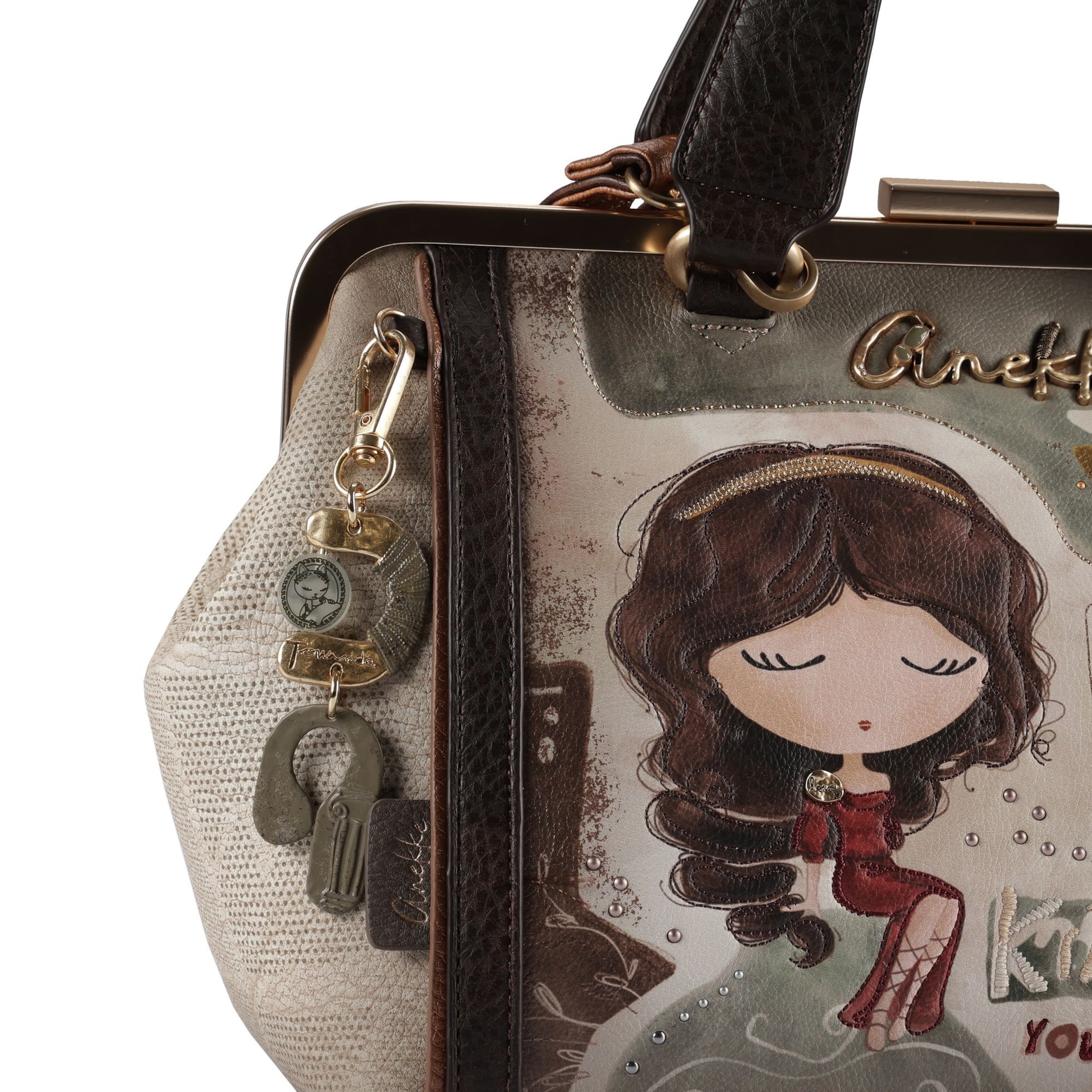 Anekke Schultertasche 'Muse' in Braun